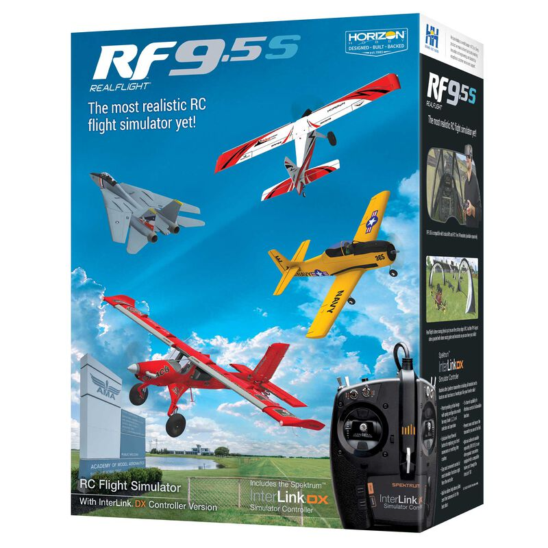 InterLink 컨트롤러가 포함된 RealFlight 9.5S RC 비행 시뮬레이션
